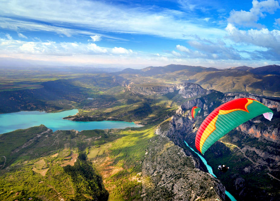 Parapente en vol